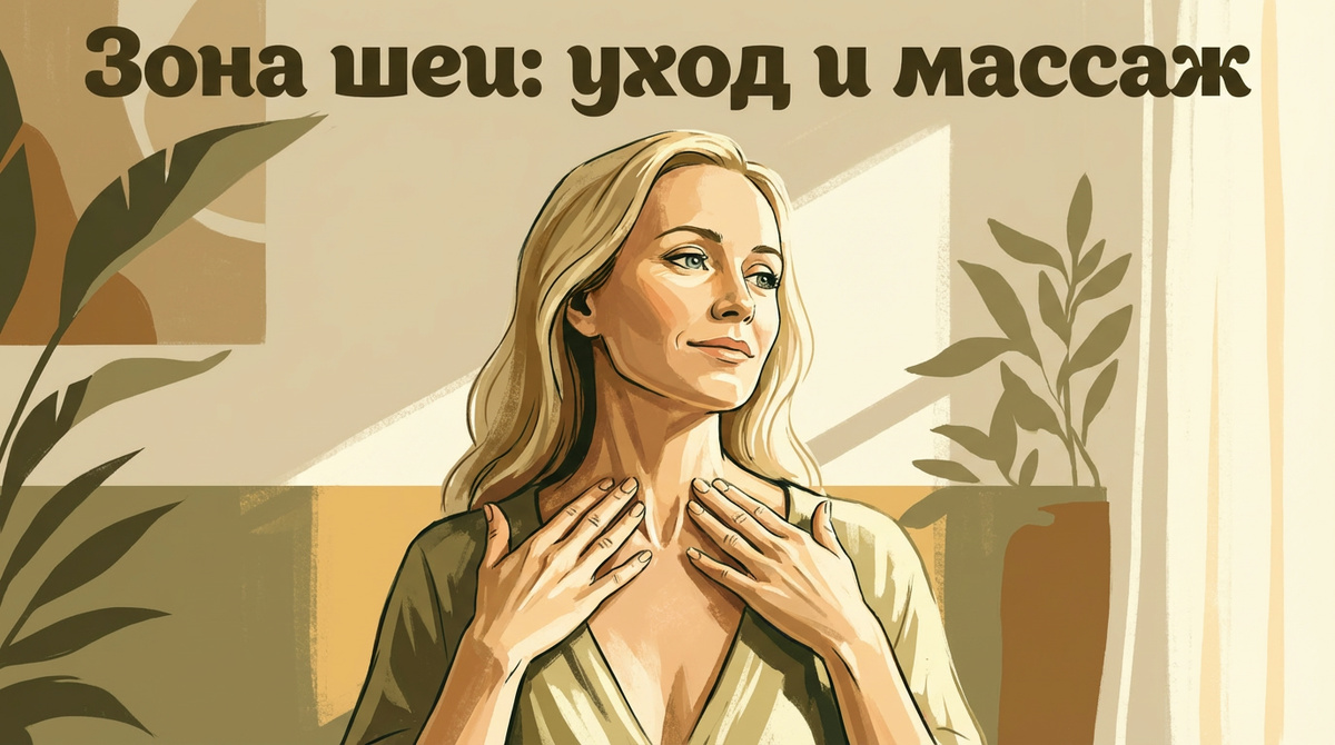 Домашний уход для шеи и декольте: натуральные масла, компрессы и массаж для омоложения кожи.