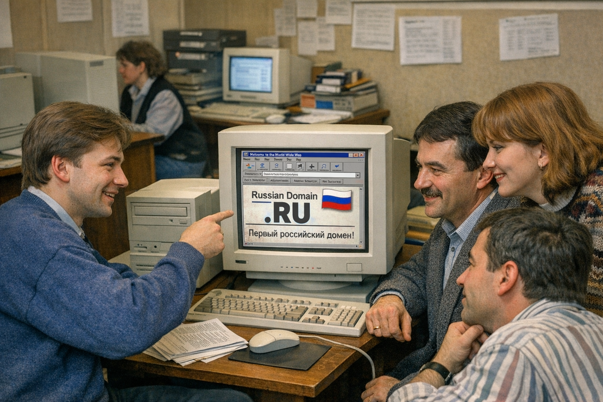 в 1994 году группа энтузиастов, включая Павла Левина, организовала регистрацию первого домена .ru.