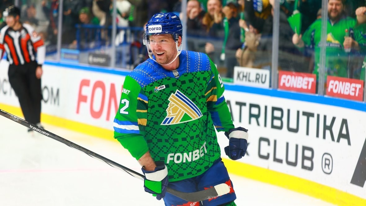    Нападающий «Салавата Юлаева» Евгений Кузнецов.ХК «Салават Юлаев»