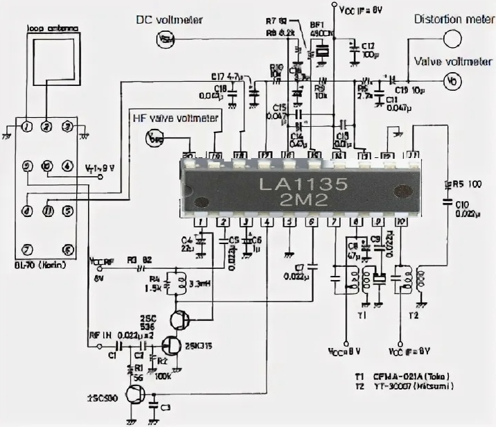 Схема тюнера на LA1135.