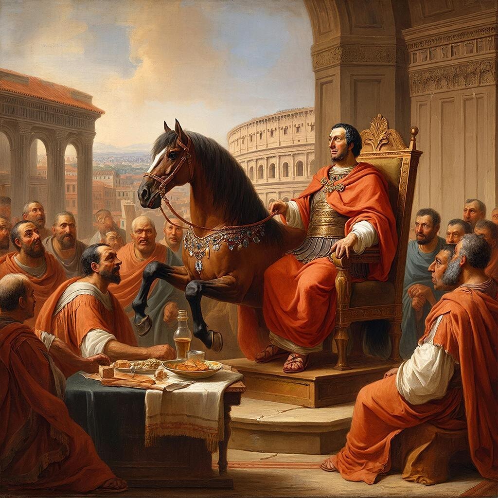 Император Калигула с любимым Инцитатом.