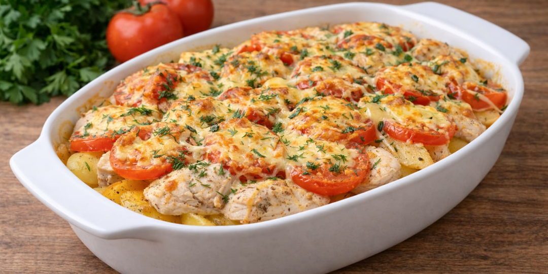 Любимый семейный ужин: картошка с куриным филе. Готовлю так каждую неделю, которую просят повторить