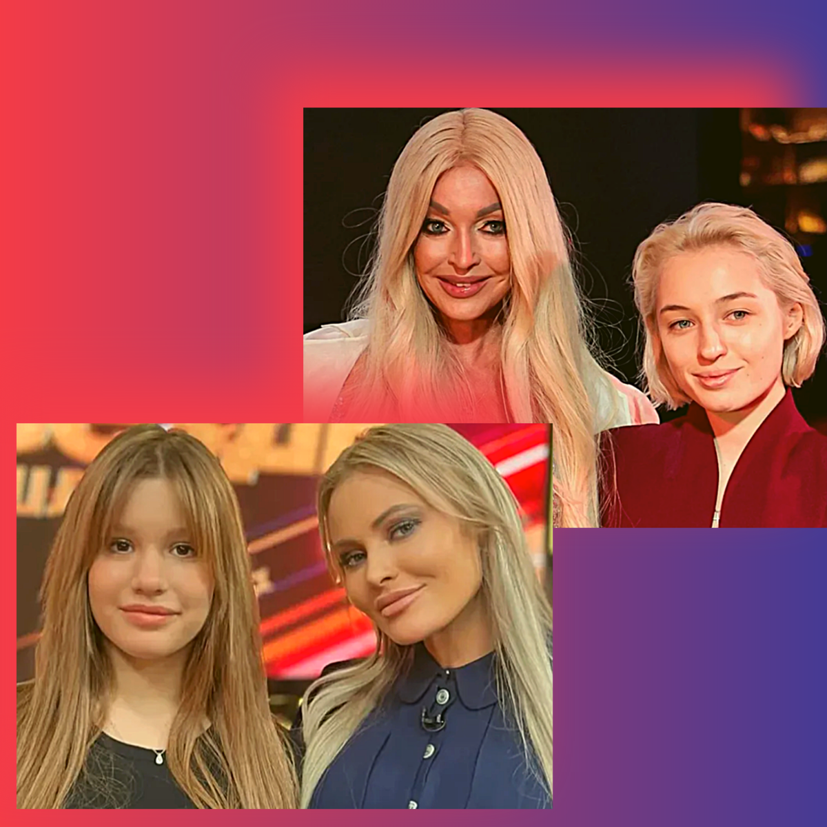 Дана Борисова и Анастасия Волочкова с дочерьми