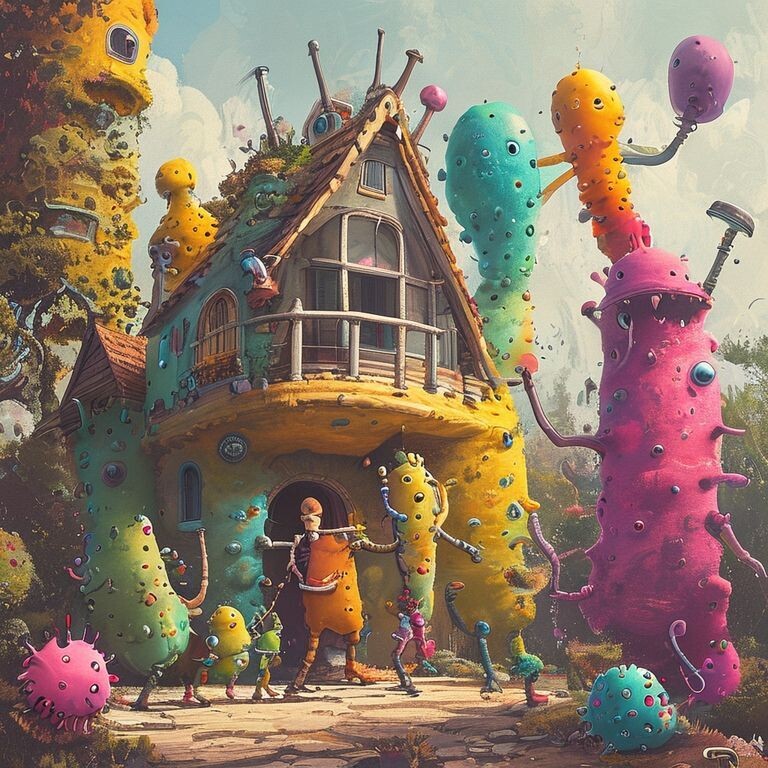 Микробное сообщество формируется постепенно. Микробы также взаимодействуют друг с другом посредством ферментов и сигнальных молекул. Таким образом постепенно формируется интересная компания. Изображение by Mj