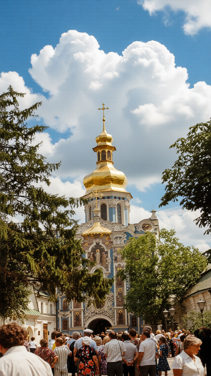 Один из немногих кадров (слайд 35 мм.), что не требует восстановления. Только увеличил до размеров фото и небо сделал контрастнее.. 15.06.1985 г., Киев, УССР. Туристы нашей группы.  