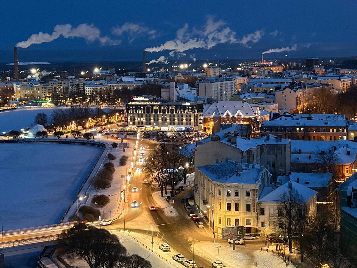Вид на вечерний Выборг