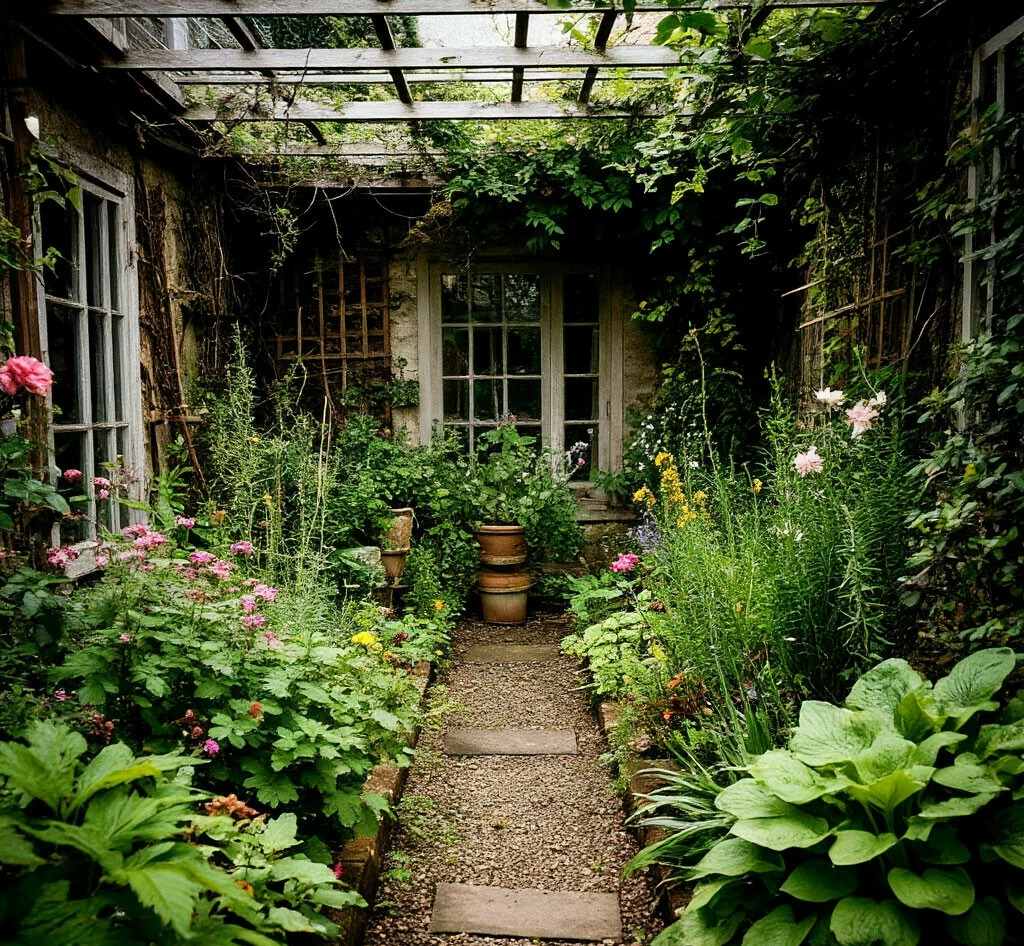 Атмосферный маленький сад с лёгким "хаосом"