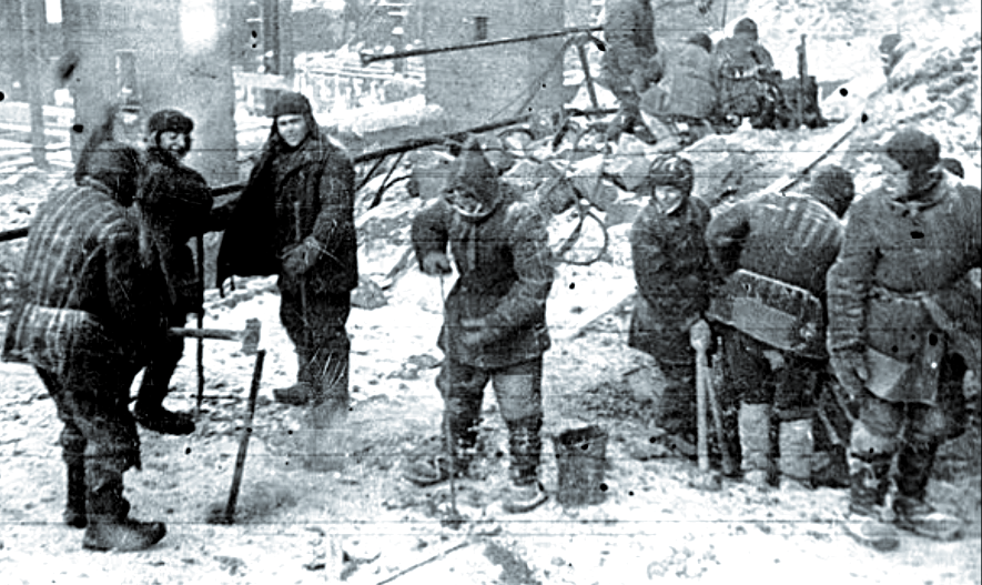 Рабочие будни в морозном ГУЛАГе Норильска, конец 1940-х гг.