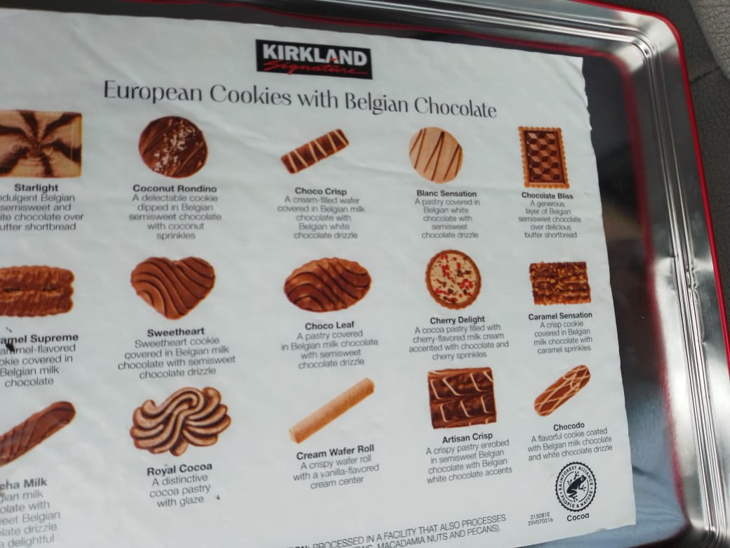 Виды печенья из коробок, которые привёз американец 11 декабря рабочим в знак благодарности. Американское печенье с бельгийским шоколадом. Очень вкусно. 