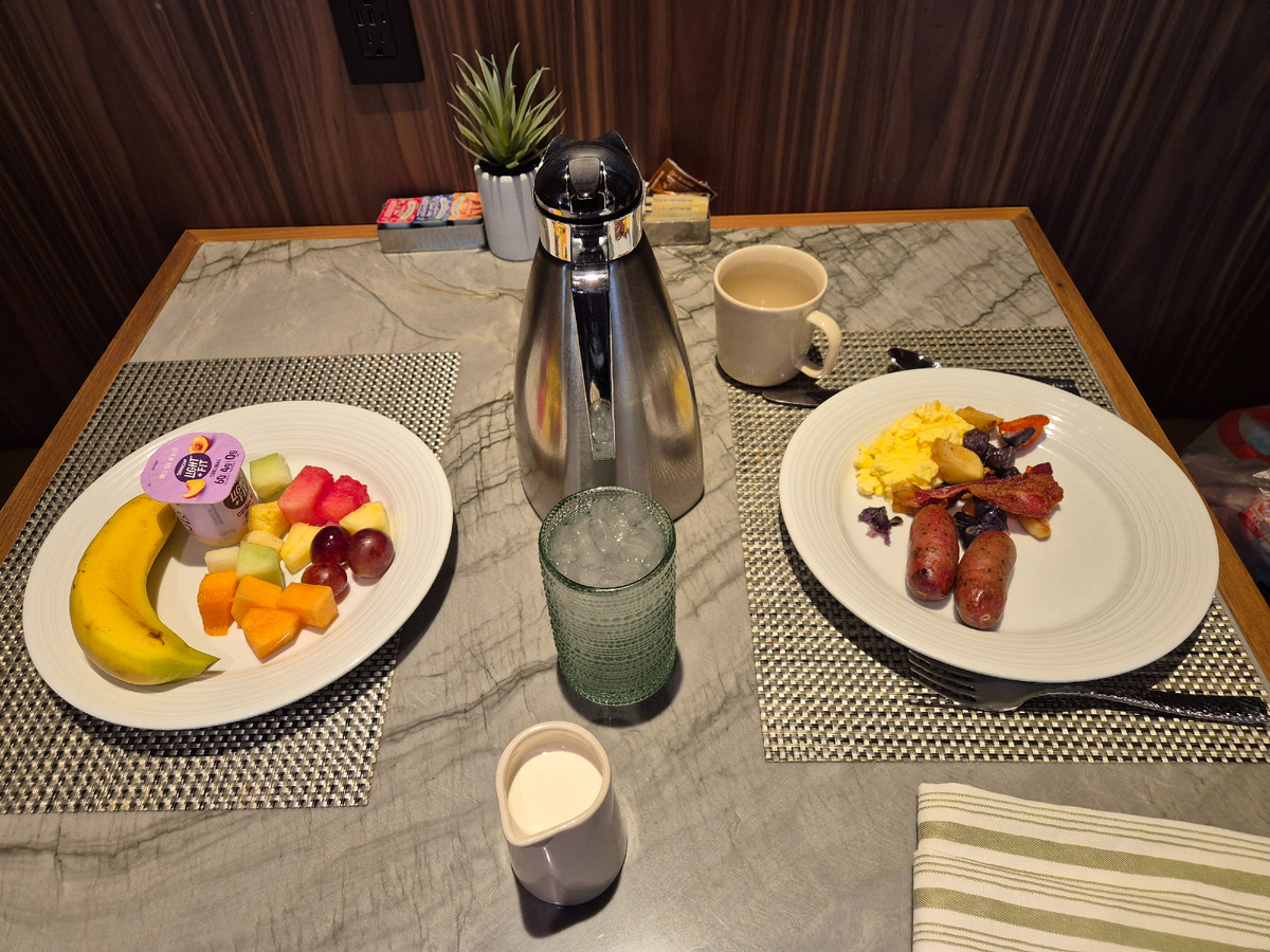 завтрак в отеле Мариотт,  Лас-Вегас 