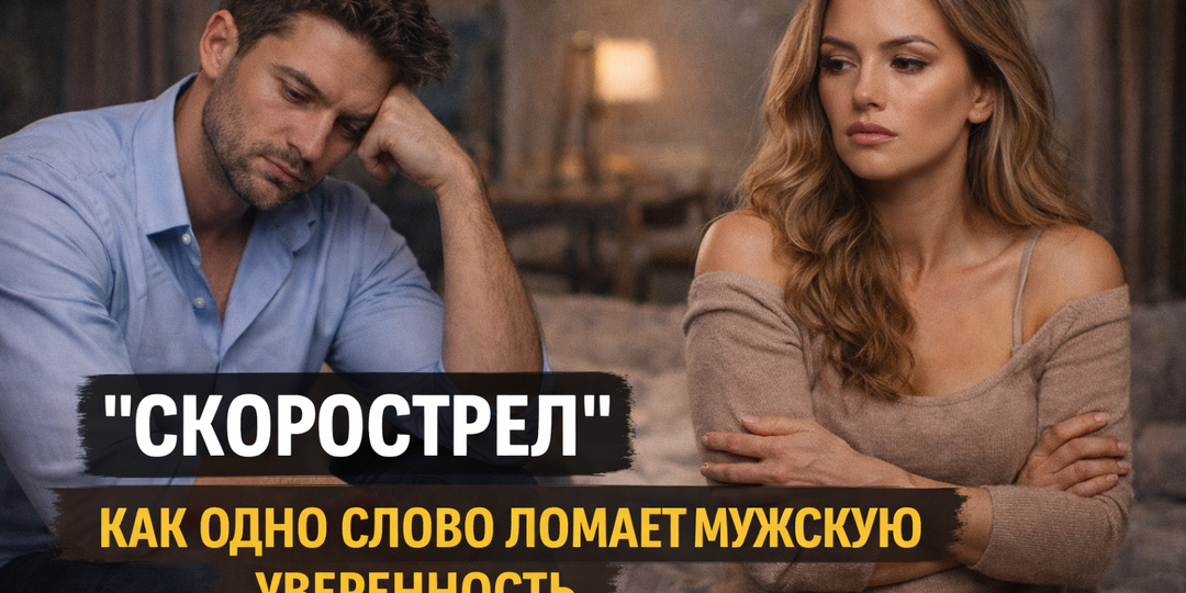 🧩 Скорострел: как одно слово ломает мужскую уверенность — и что делать паре, чтобы вернуть близость