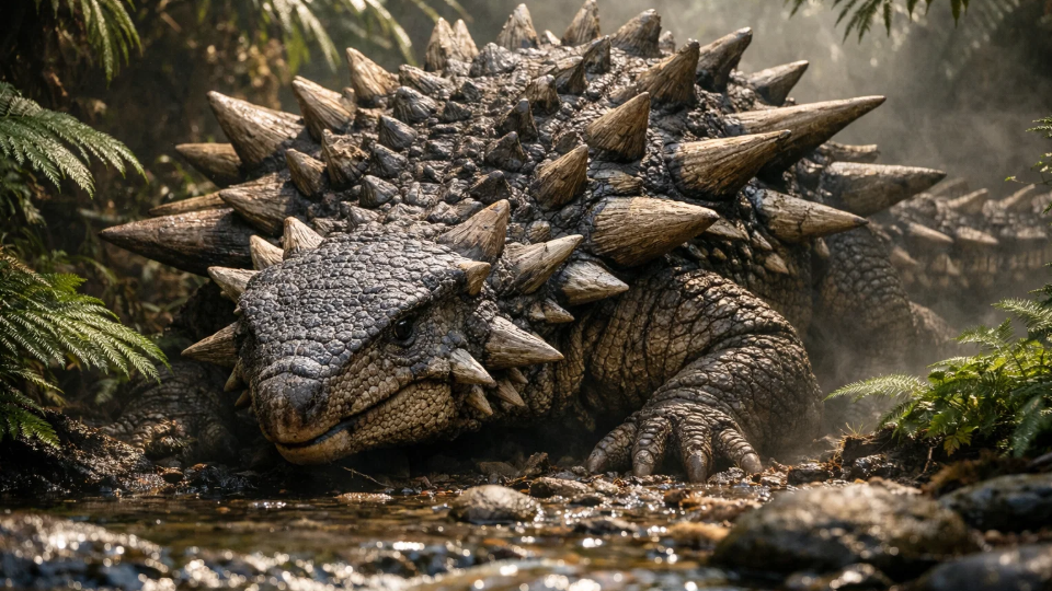 Гастония, анкилозавр с длинными боковыми шипами