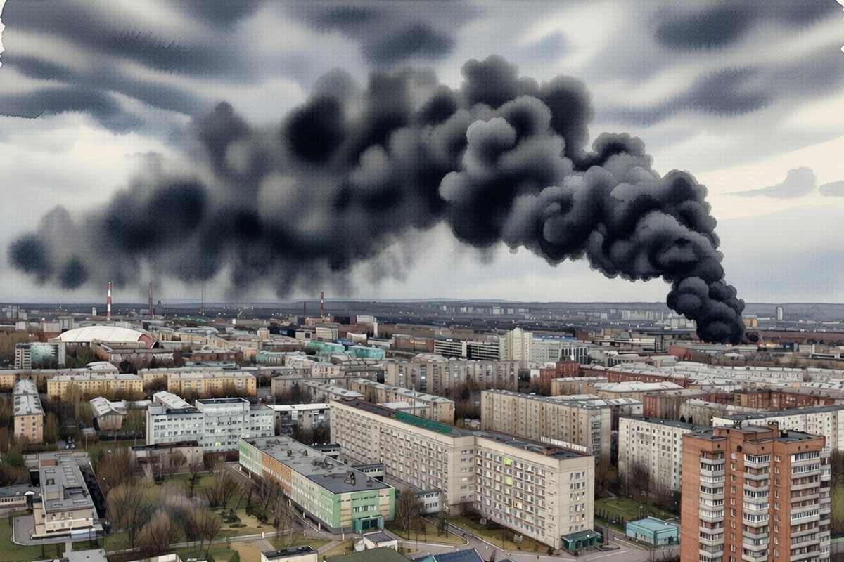 Дым над Львовом. Иллюстративное фото