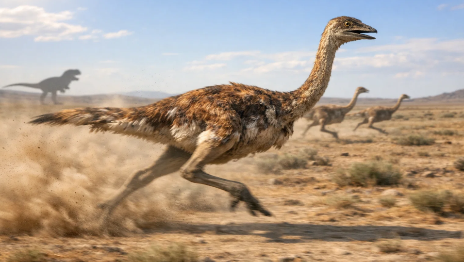 Галлимим, один из самых быстрых динозавров своего времени