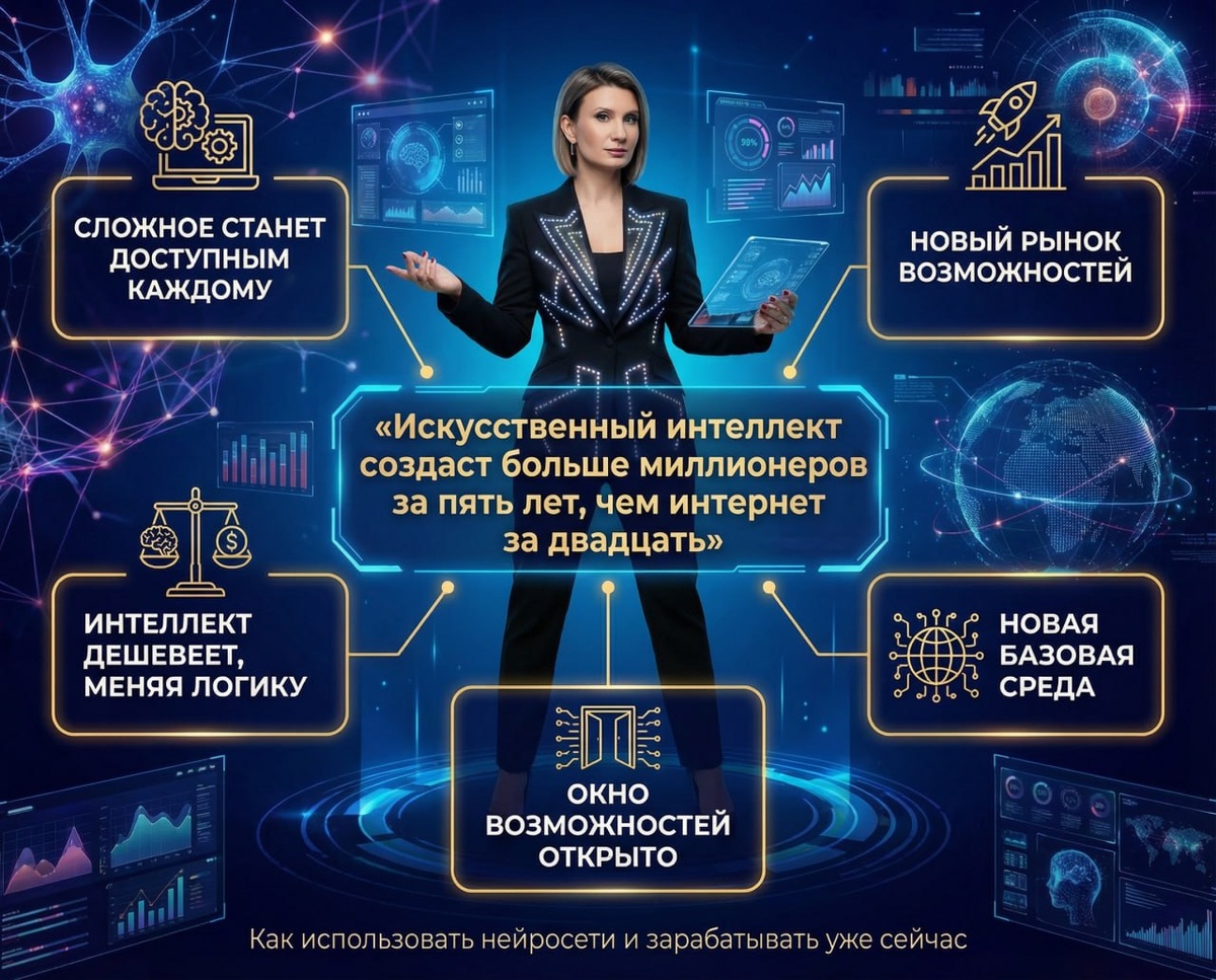 «Искусственный интеллект создаст больше миллионеров за пять лет, чем интернет за двадцать. Ксения Баранова