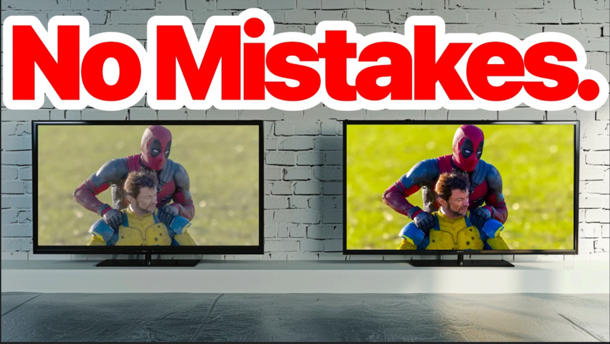 Слева MicroLED справа QD‑OLED