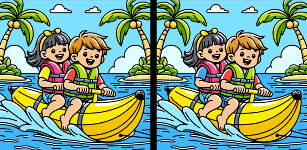 Задание на внимательность. Найди три отличия на картинке.