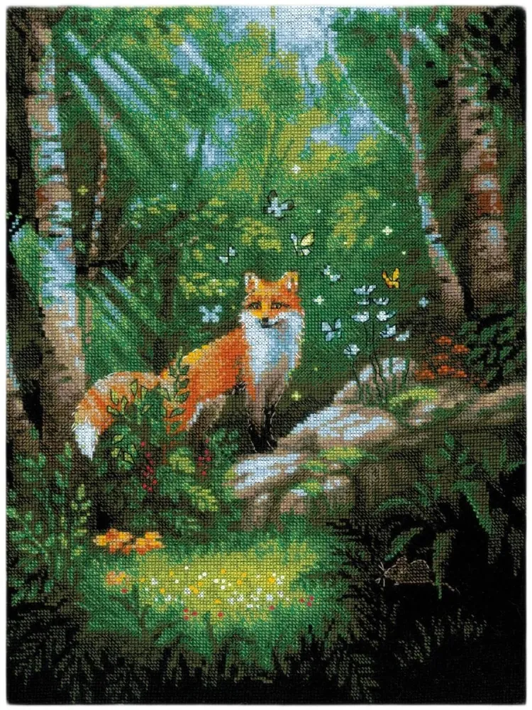 Комплектация: Состав: канва 14 Aida, нитки шерсть/акрил (29 цв.), игла, цветная схема