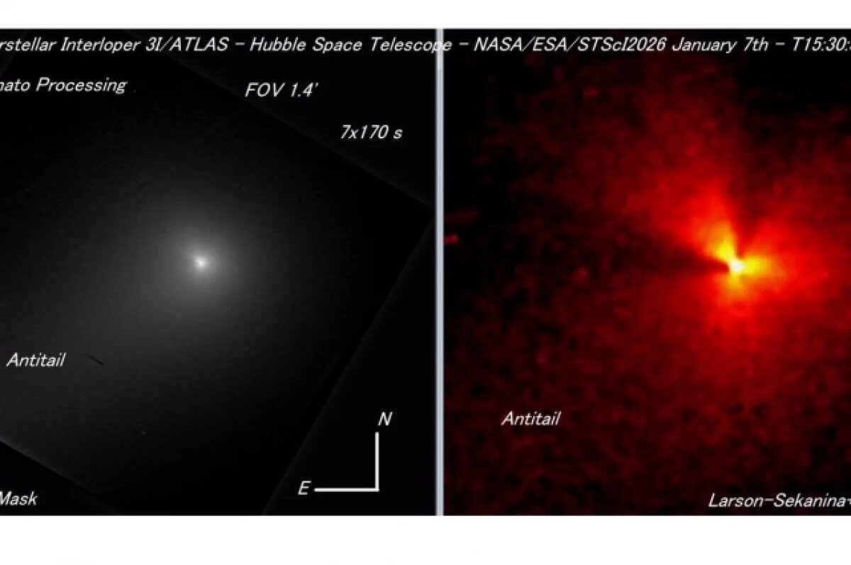    Новые фотографии 3I/ATLAS показали организованную структуру кометы