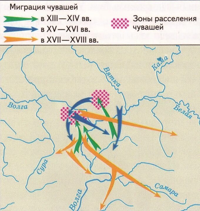 Карта миграций чуваш