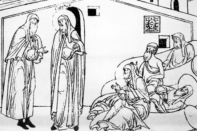 В больнице при Киево-Печёрской лавре.