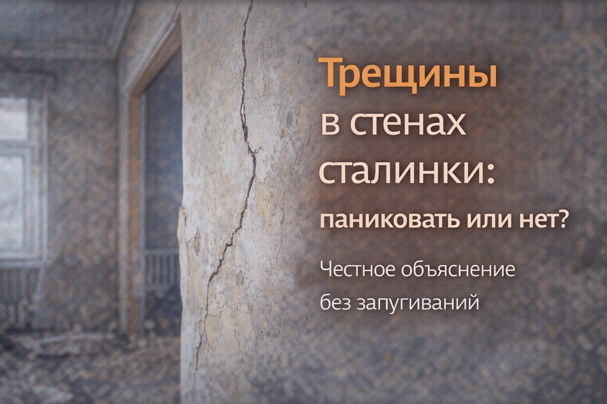 Трещины в стенах сталинки: паниковать или нет?