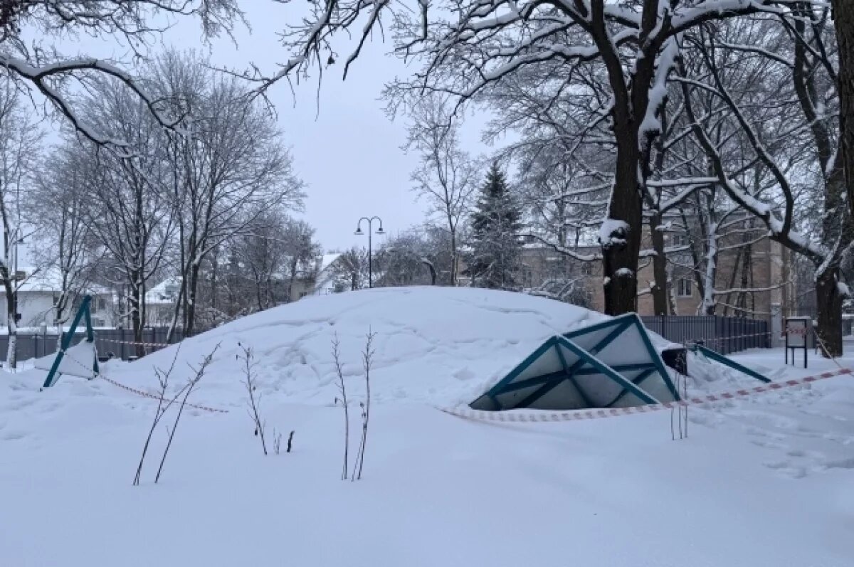    Из-за снега в парке Щёкино произошло обрушение павильона «Космос»