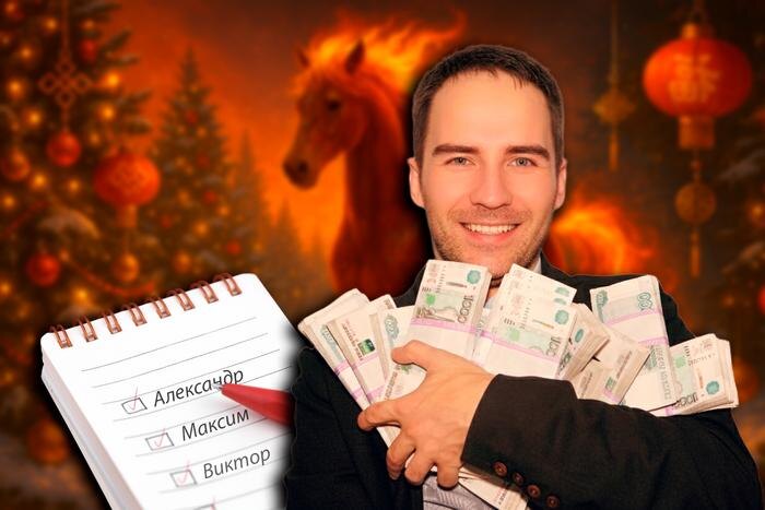 Мужские имена, которые привлекут деньги в год Лошади 2026. Обложка © Коллаж © Life.ru. Фото © Shutterstock / FOTODOM / eakasarn, Melnikov Dmitriy, © Chat GPT