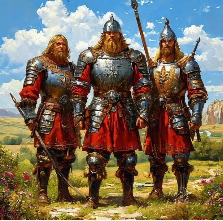 Русские богатыри из открытых источников