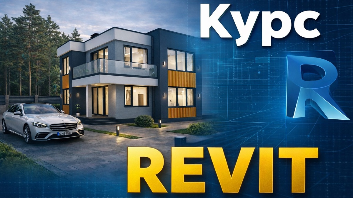 Современный дом в Revit