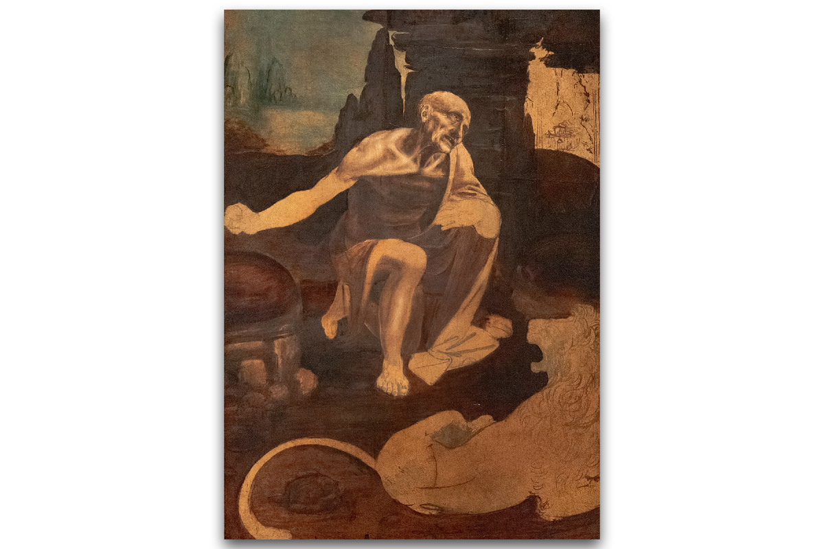 Святой Иероним в пустыне. Леонардо да Винчи, ок. 1480-1490