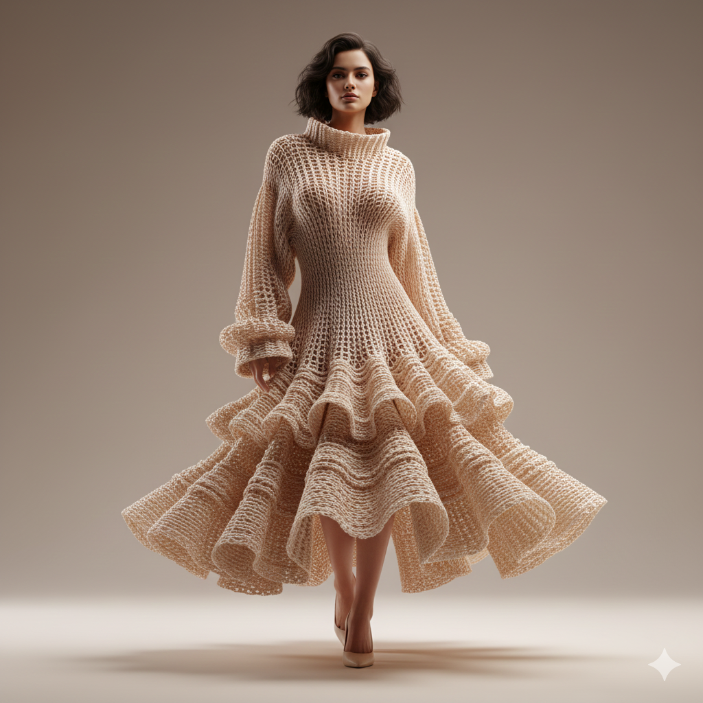Совершенное вязаное платье