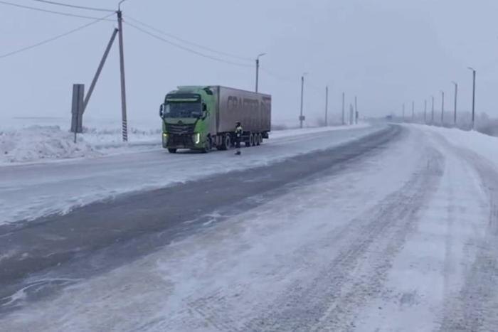 Ограничение движения для автобусов и грузовиков на трассе М5 Челябинской области. Обложка © Telegram / Госавтоинспекция Челябинской области