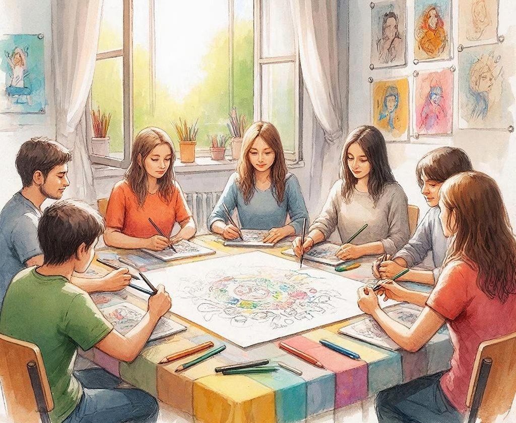 Техника подходит и взрослым и детям