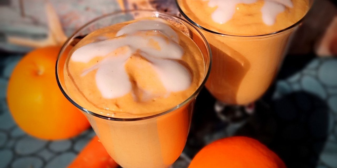 Морковный творожок из зеленой гречки.