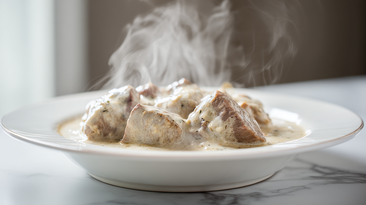 Цюрихская телятина в сливочном соусе