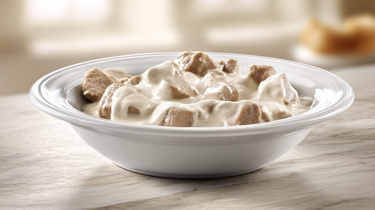 Цюрихская телятина в сливочном соусе