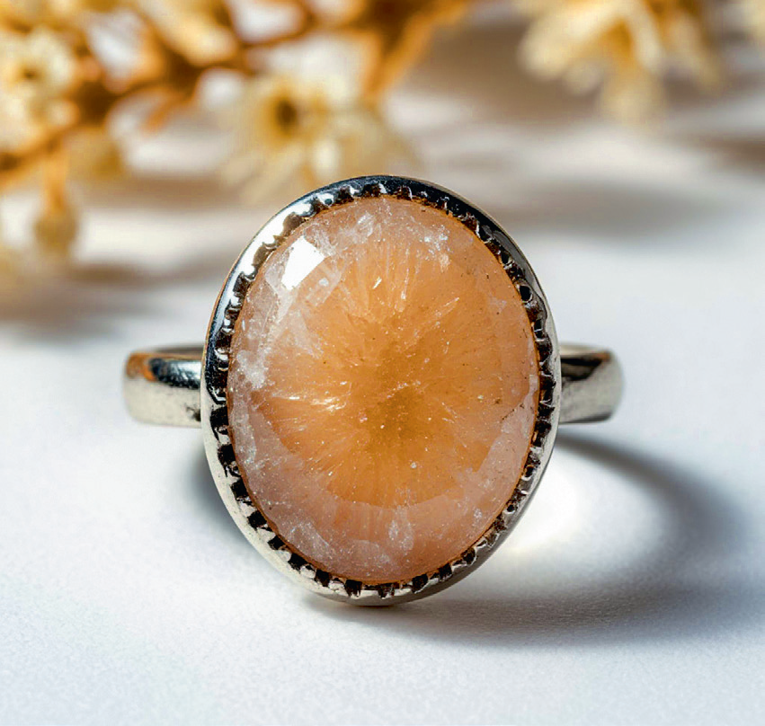 Кольцо, солнечный кварц, серебро