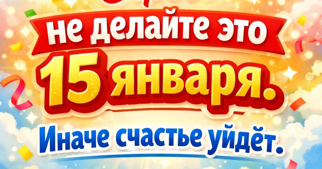 Не делайте этого 15 января — иначе счастье уйдёт из дома!