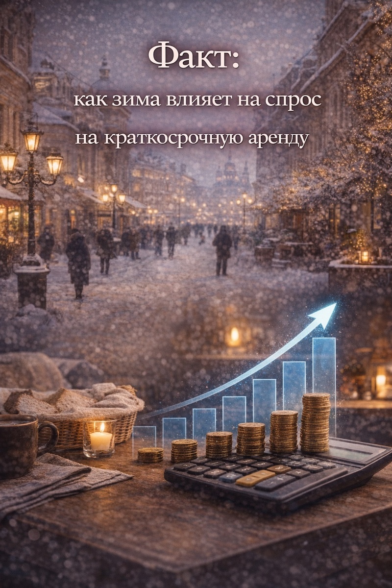 ❓ Факт: как зима влияет на спрос на краткосрочную аренду