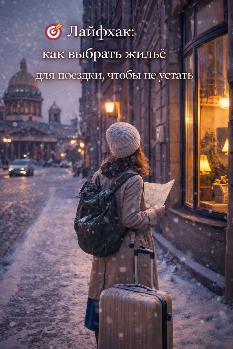 🎯 Лайфхак: как выбрать жильё для поездки, чтобы не устать