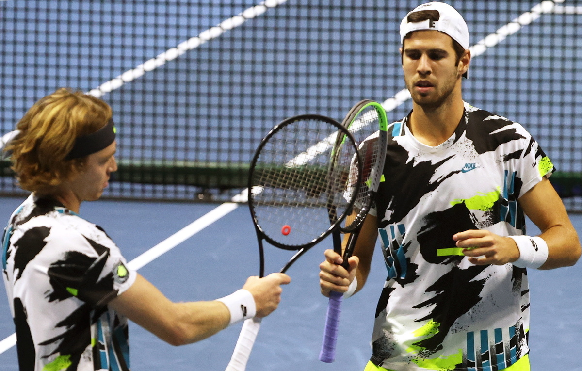    Андрей Рублев и Карен Хачанов  Александр Демьянчук/ТАСС