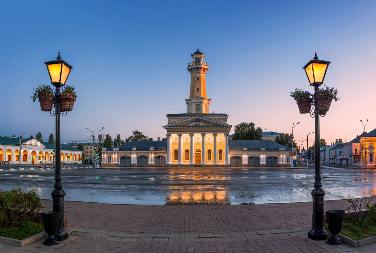 Пожарная каланча в Костроме. Источник - https://www.sputnik8.com/ru/kostroma/sights/fire-tower/info