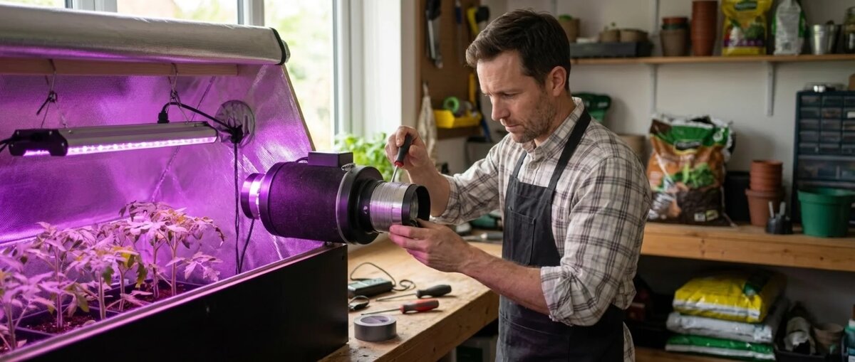 Самодельный гроубокс нестандартного размера с отражающей пленкой Mylar