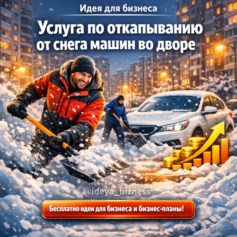    Бизнес-план: Услуга по откапыванию от снега машин во дворе admin