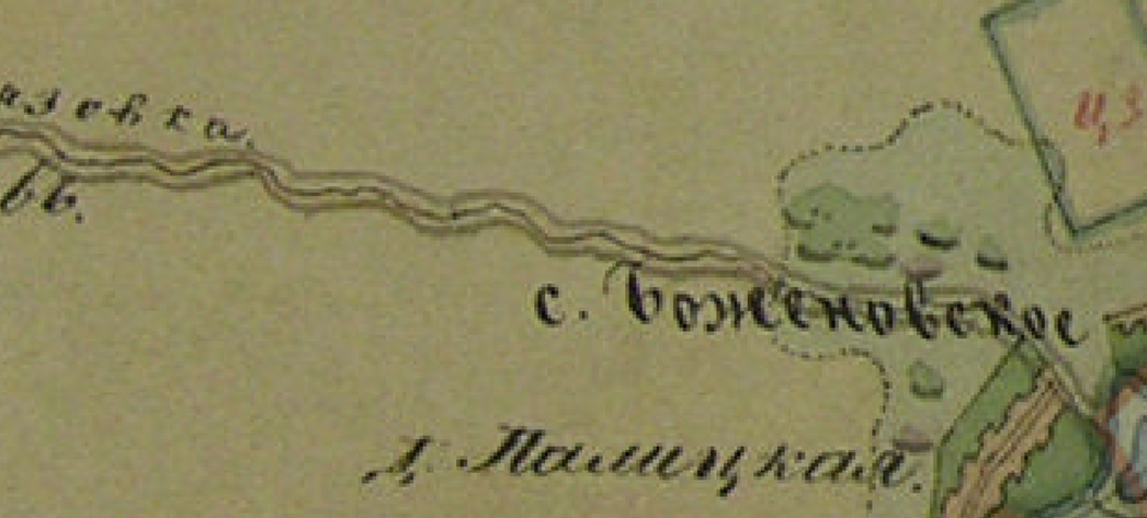 План Генерального Межевания Екатерины II . Фрагмент.