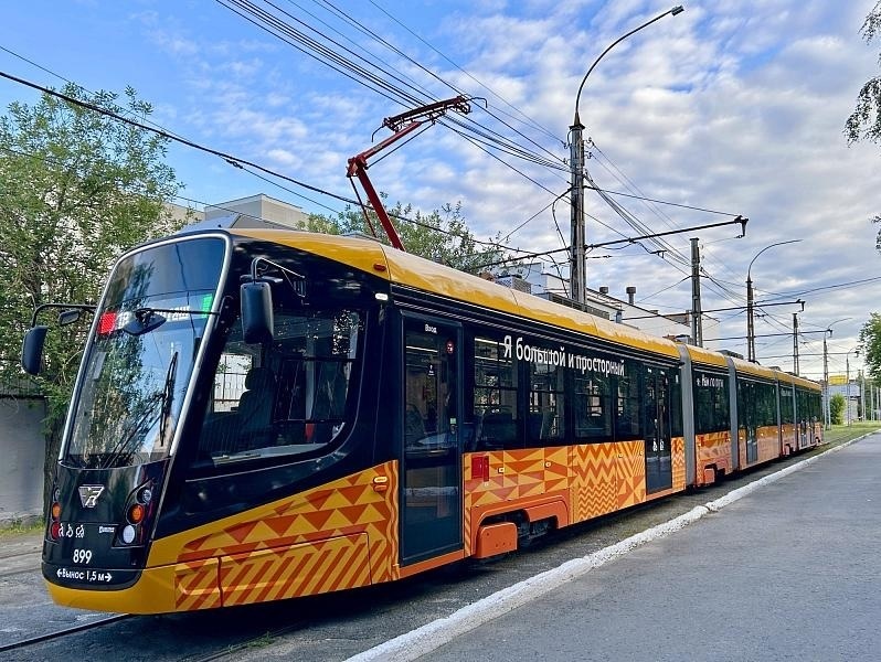 Пятисекционный трамвай УКВЗ. Фото сайта ukvz.ru