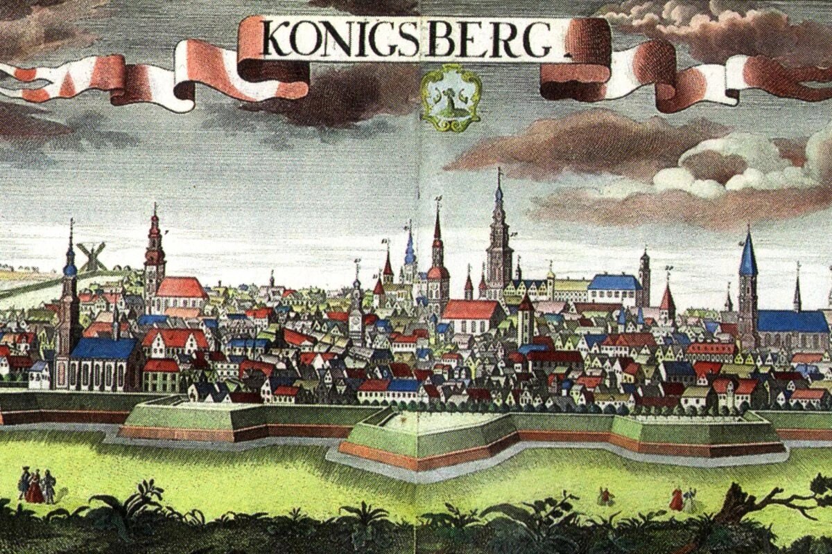 Кёнигсберг - рисунок из старинной книги. Фото Public Domain