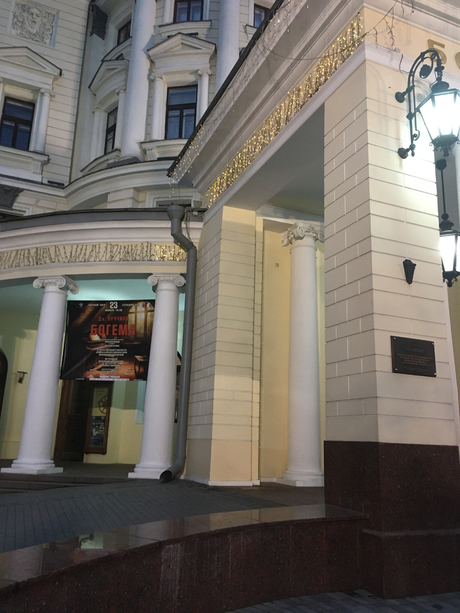 У главного входа в Большой зал Московской консерватории