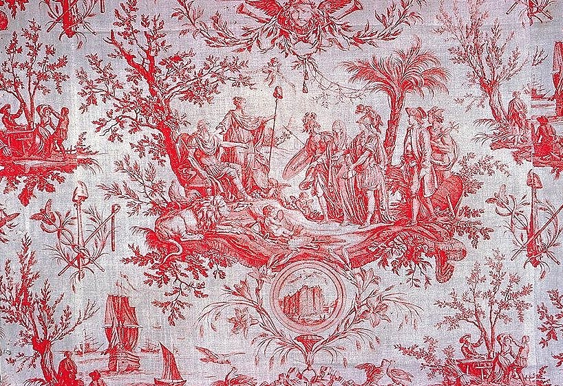 «Людовик XVI, освободитель», Мануфактура Оберкампф, Жан-Батист Юэ, ок. 1789 г. Источник: https://www.museedelatoiledejouy.fr/